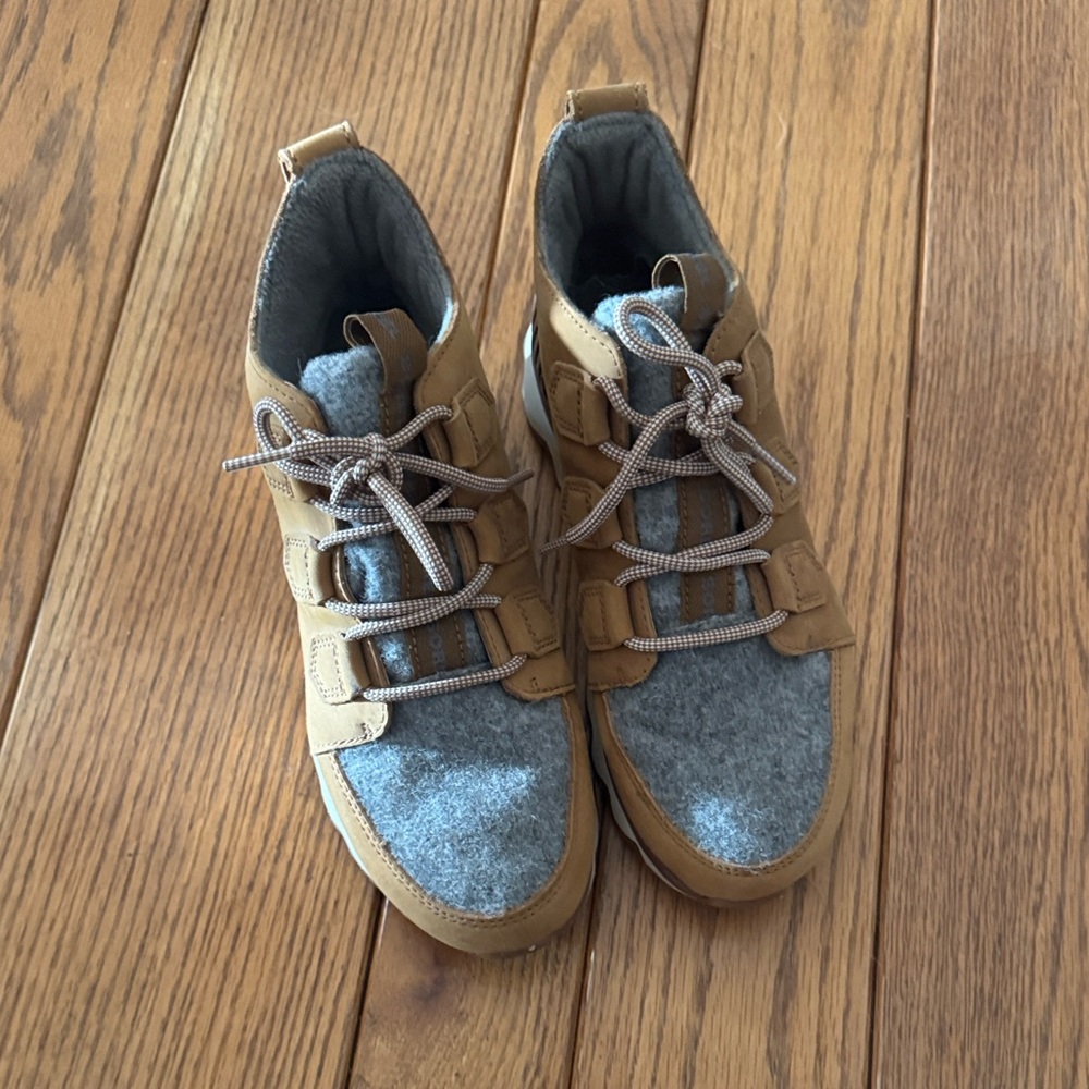 Stylish Tan and Gray Shoes